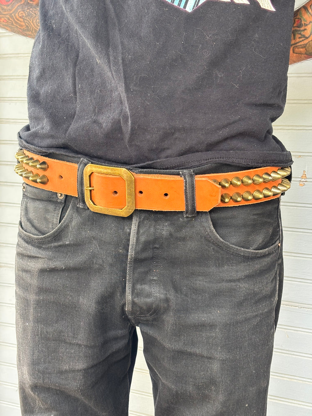 BRASS CAMEL 77 LEATHER BELT